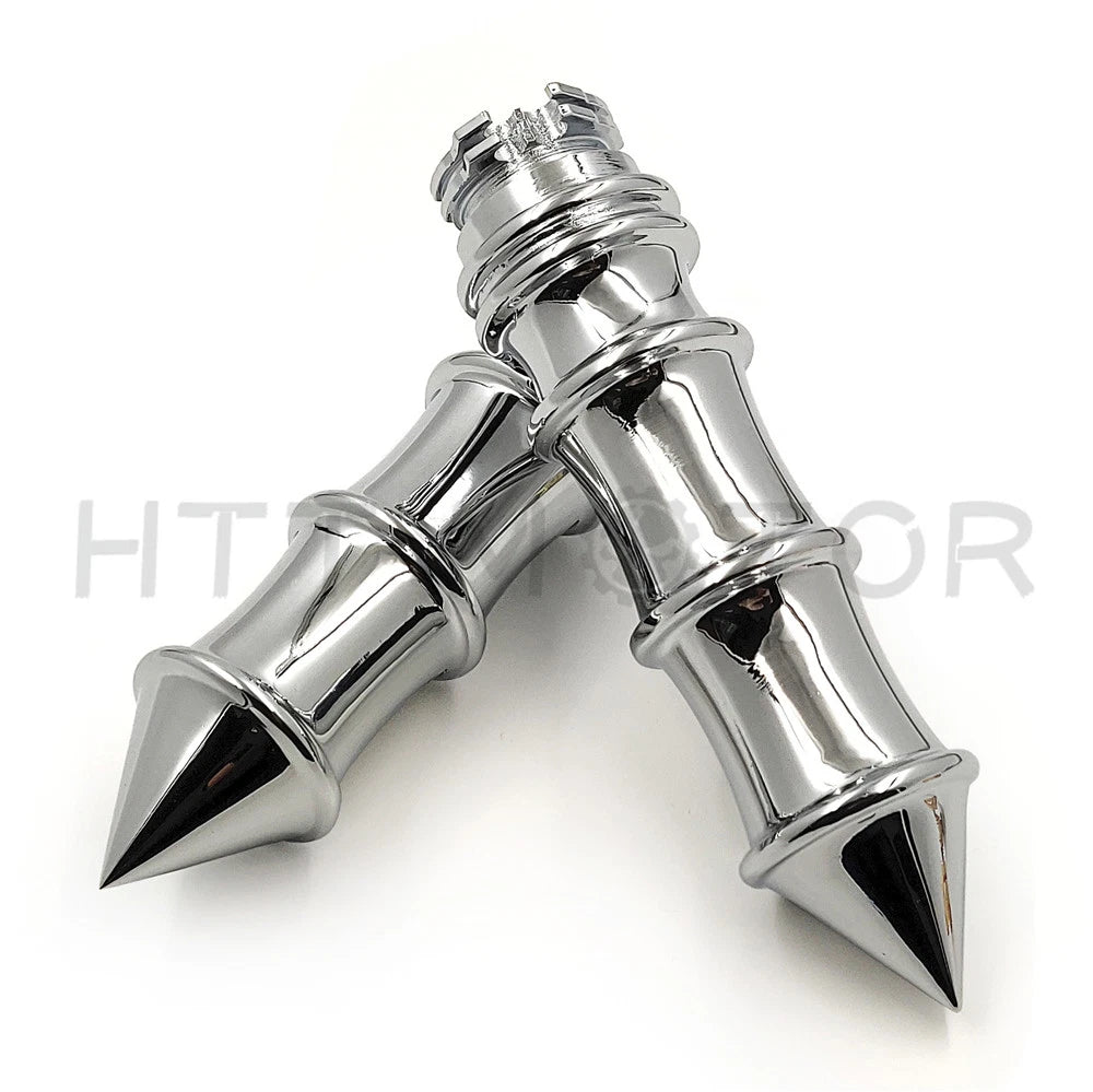 Chrome Skeleton Spike Hand Grips for Honda Shadow 750 (2001–2007)