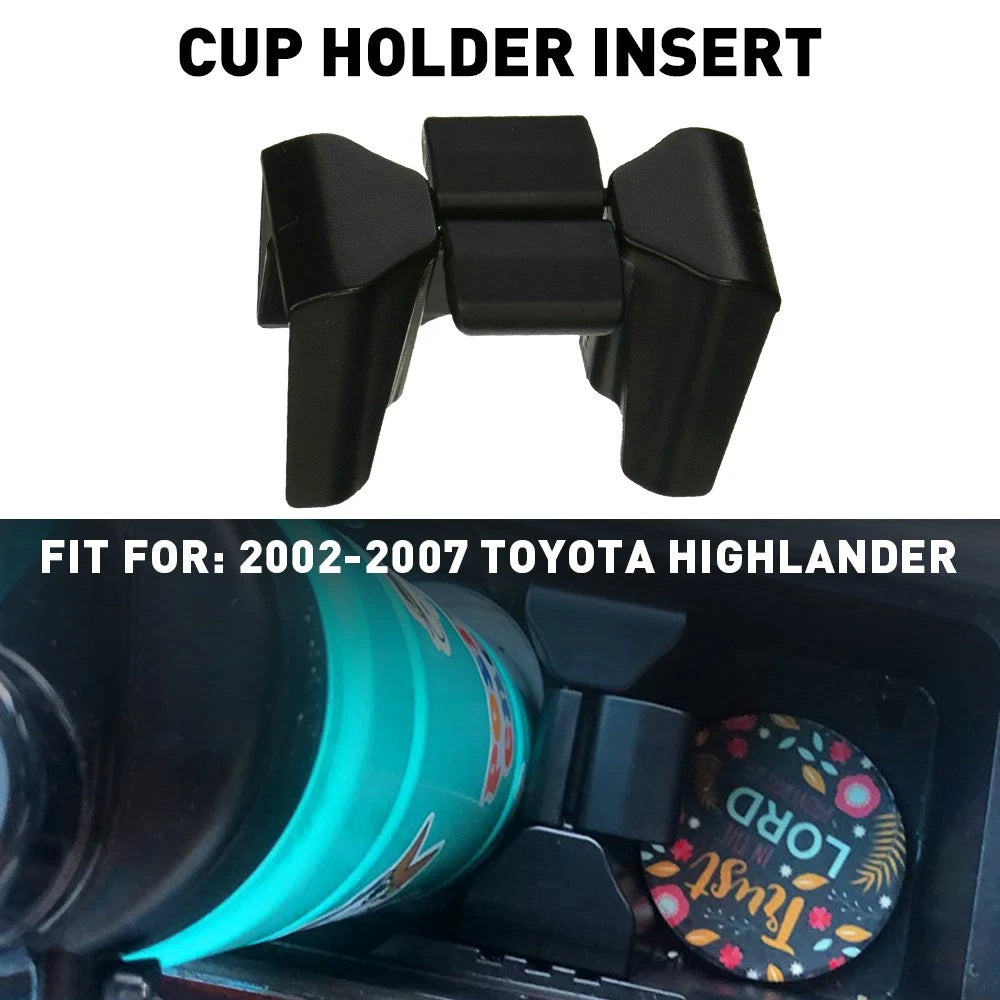Center Console Cup Holder Insert Divider for Toyota Highlander (2002–2007)