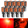 10x Red T10 168 194 LED Bulbs for Instrument Gauge Cluster (Universal)