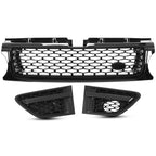Gloss Black Front Grille Air Side Vents for Land Rover Range Rover Sport (2010-2013)
