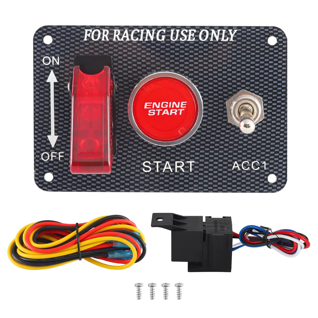 Carbon Ignition Button Switch Panel for Racing Car