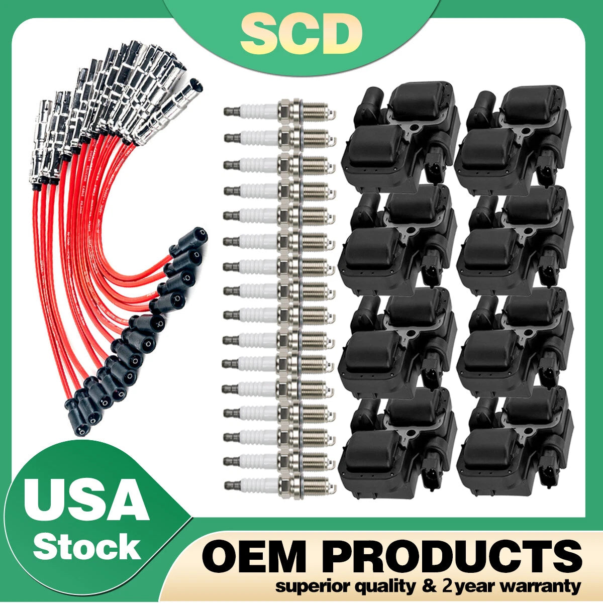 Ignition Coil & Wireset & Spark Plug for Mercedes-Benz C/CL/CLK/ML Class (UF359)
