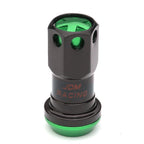 Set of 16 Aluminum Green Rim Lock Nuts + Adapter M12x1.25 for