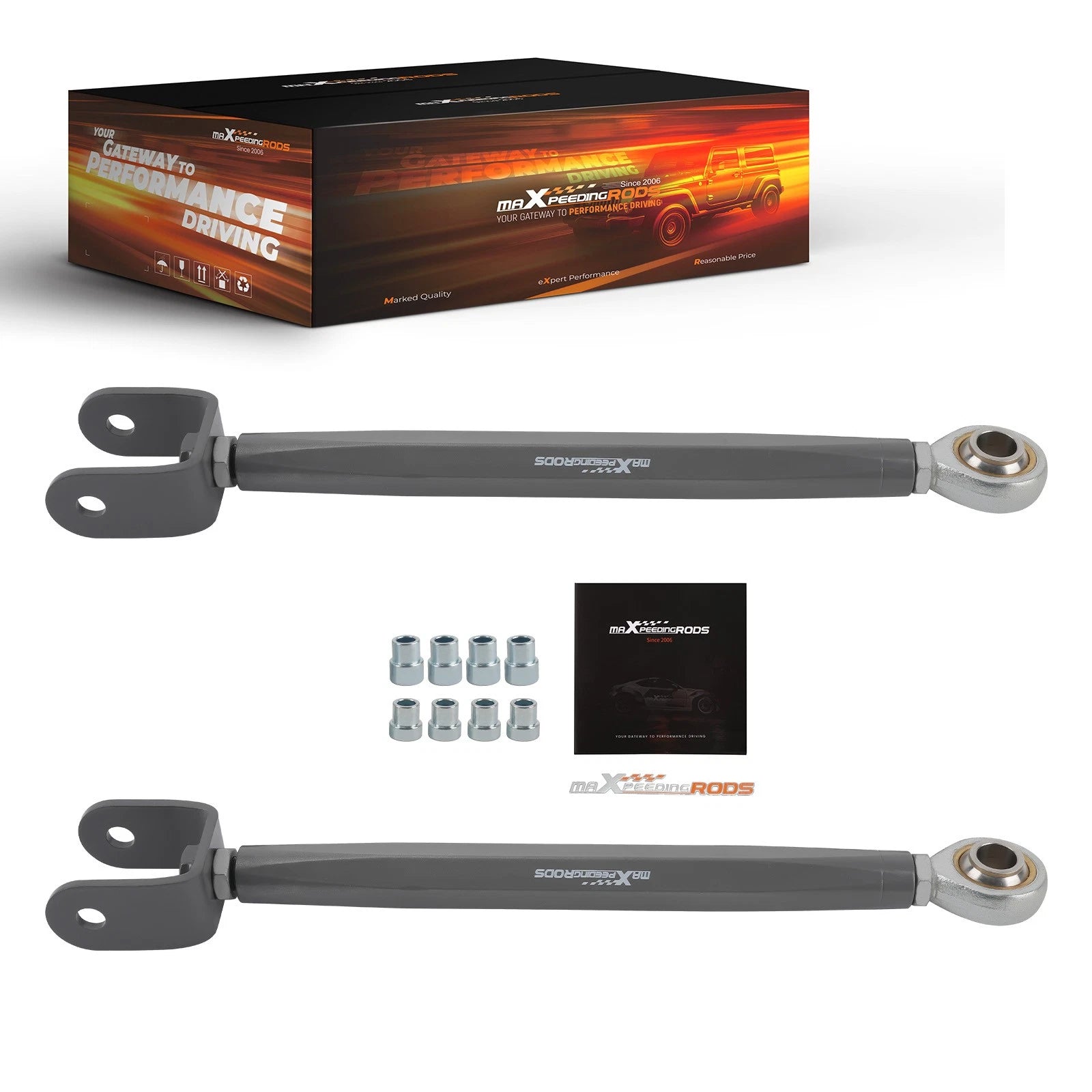 2X Adjustable Rear Lower Toe Arms +/-2 for Nissan 350Z (2003–2009)