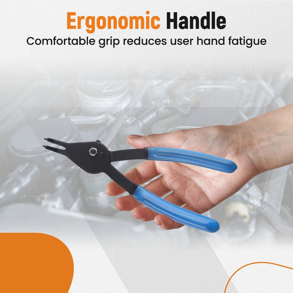 Set of 12 Snap Ring Pliers for Versatile Use (8" Fixed Tip)