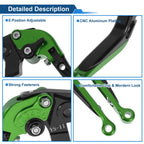 Adjustable Brake Clutch Levers for Honda X11 (1999–2002) Green Black
