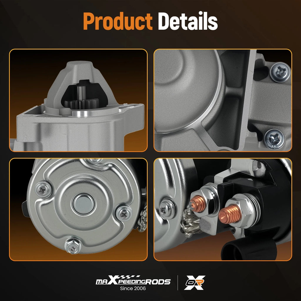 Starter Motor 1.2KW 12 Volt CW 12 Teeth for Dodge Dart (2013–2016) Fiat 500 (2014–2019)