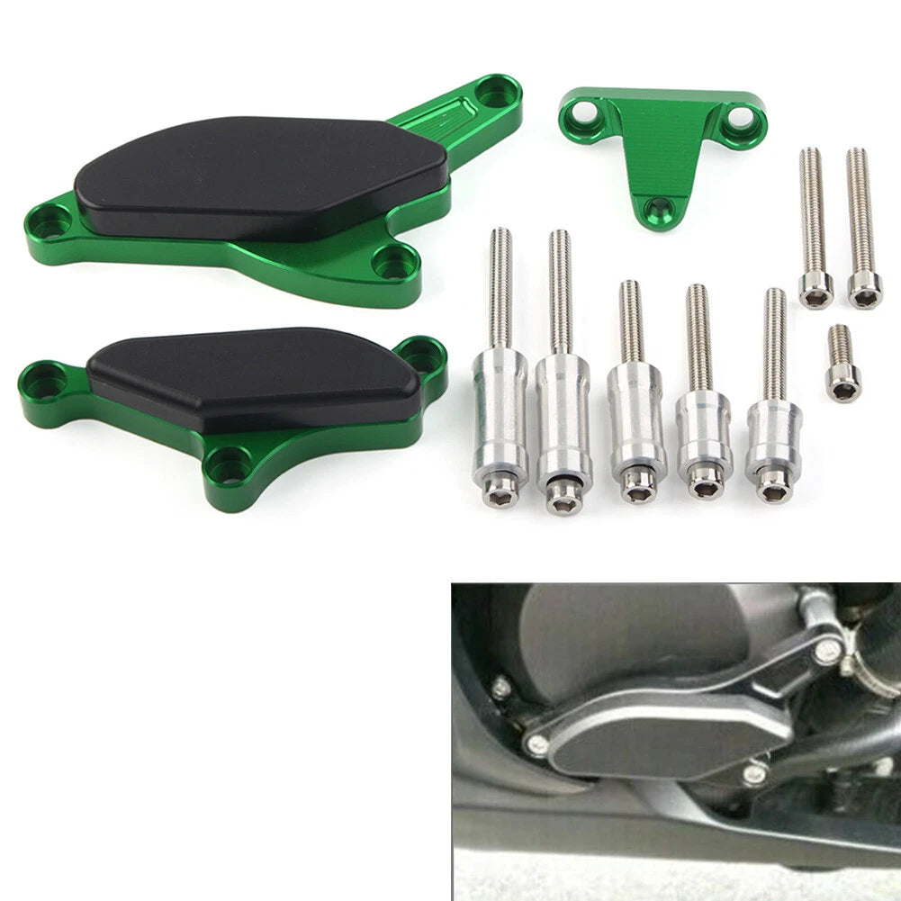 Engine Slider Frame Crash Protector Pads for Kawasaki Ninja ZX10R (2008–2010)