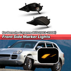 2X LED Dynamic Amber Side Marker Lights for Porsche Cayenne 955 (2003–2006)
