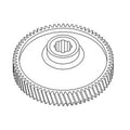 Gear E0NNA726AD for Ford 4610N 5110 5610 5610S 5640 5900 6610 6610S (–)