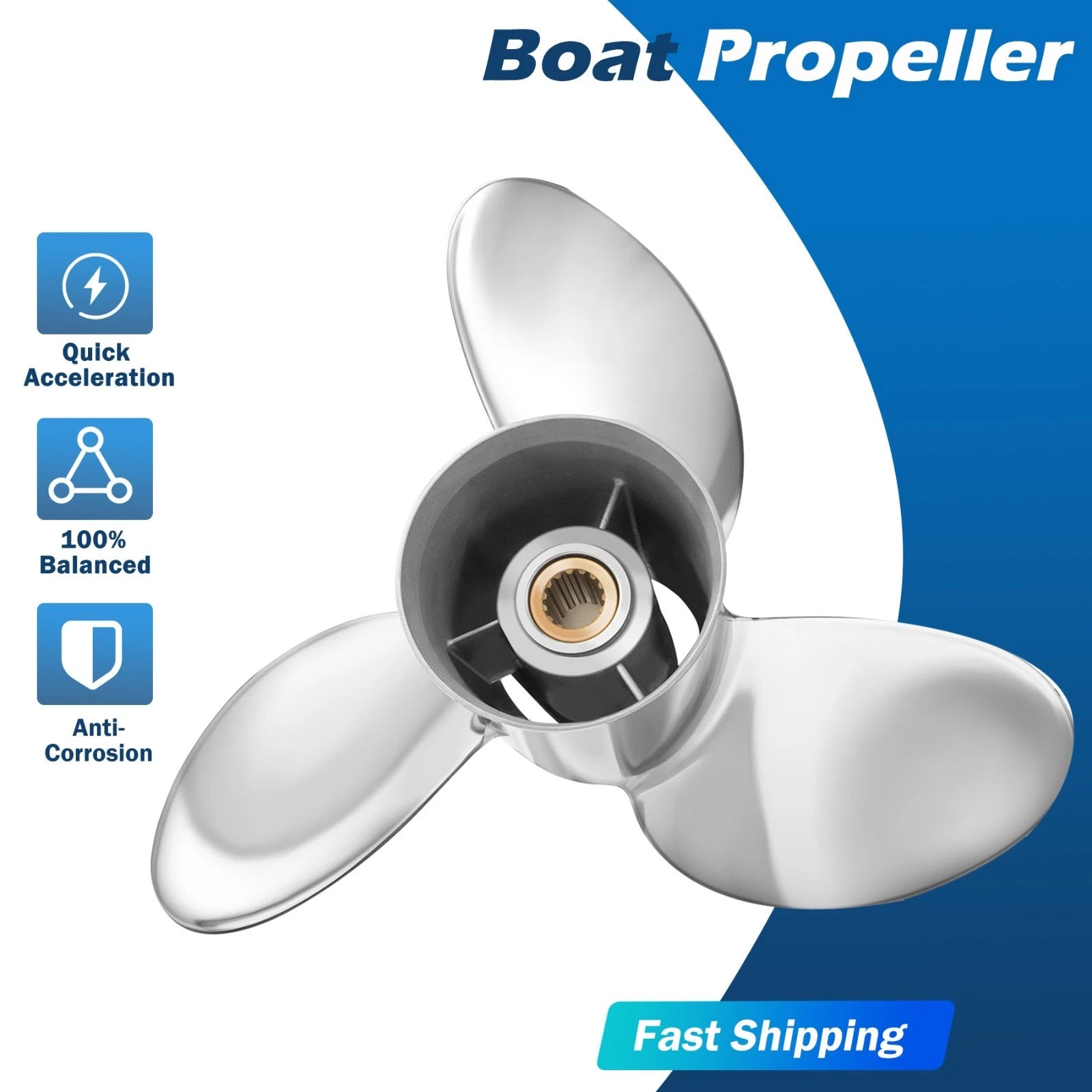 15X21 Stainless Steel Propeller for Yamaha Outboard 150-250HP (RH)