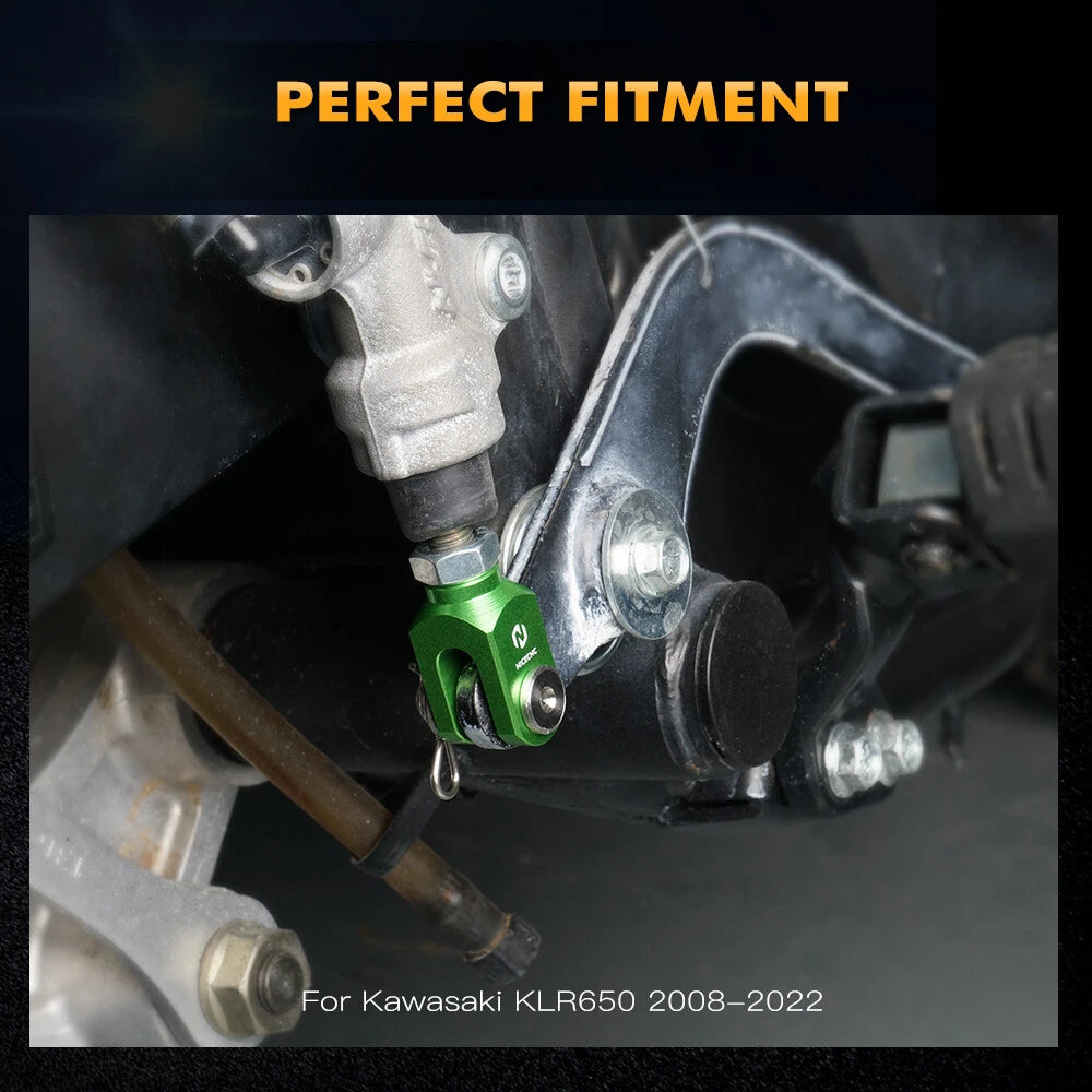 Rear Brake Pedal Clevis for Kawasaki KLR650 (2008–2024) Aluminum Green