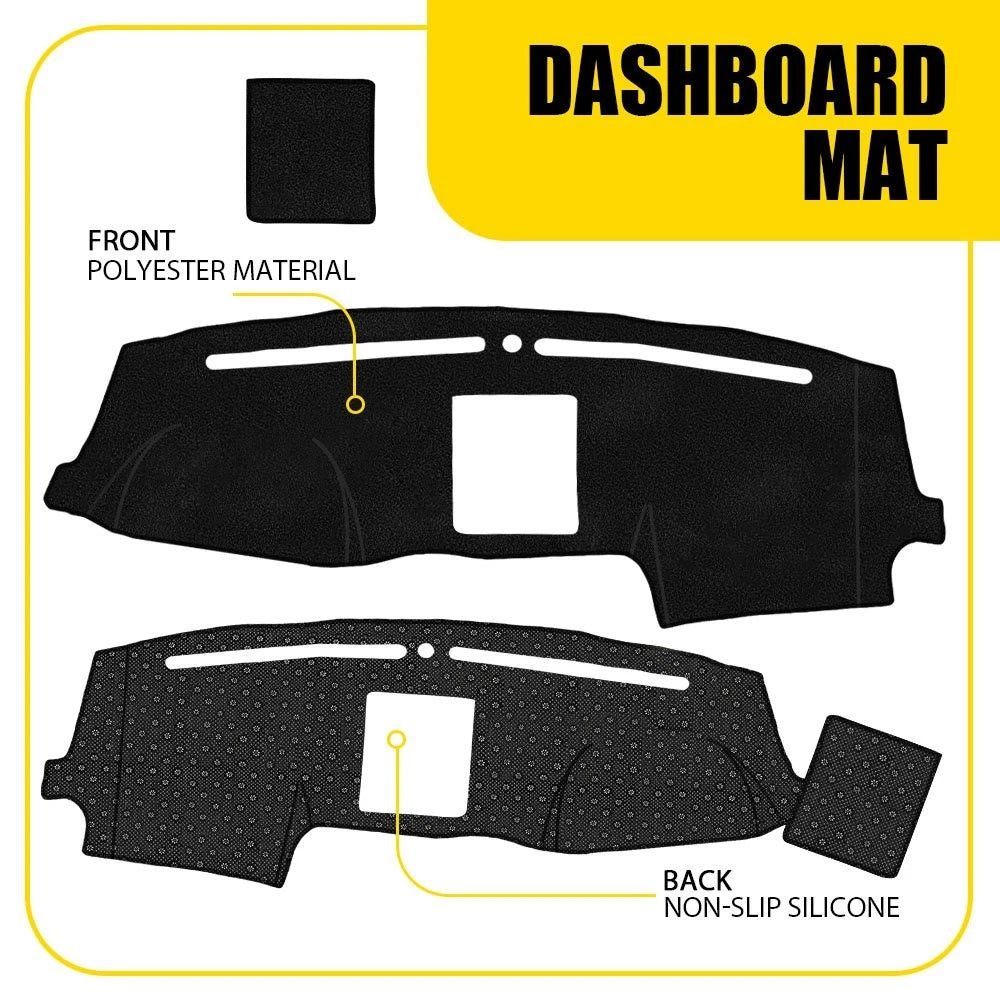 Dashboard Pad Dash Cover Mat for Ford F150 (2015–2018) Polyester Anti-Skid