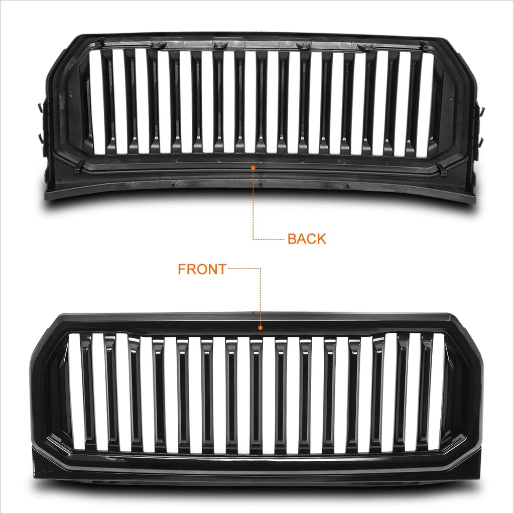 Front Bumper Grille Frame for Ford F150 (2015–2017) - ABS Plastic, Black