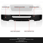 Front Bumper Face Bar for Ford F-150 (2006–2008) Primered Black w/o Fog Light Holes