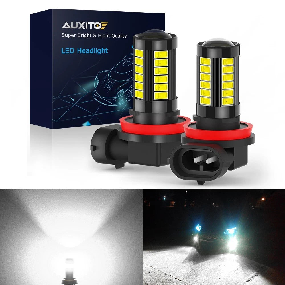 AUXITO LED Fog Light Bulbs for H8 H16 H11 (6000K)