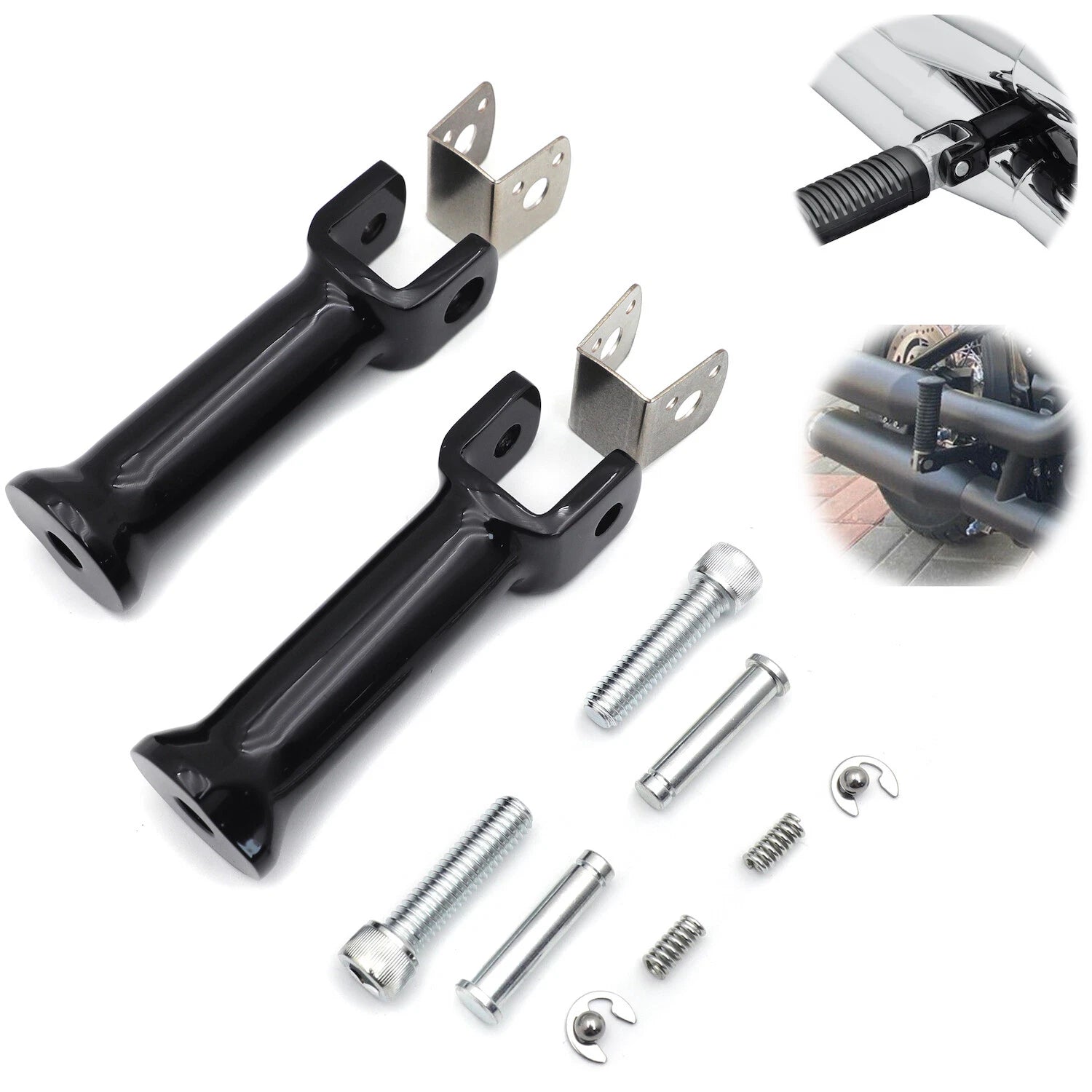Footpeg Support Mount Clevis for Harley Softail (2018–2020) - Gloss Black