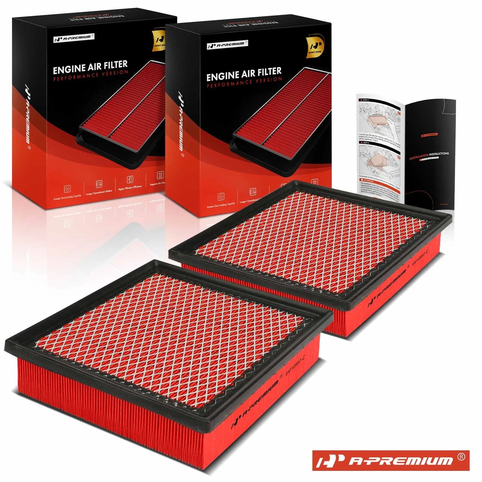 2X Performance Engine Air Filter for Toyota Camry Tacoma 