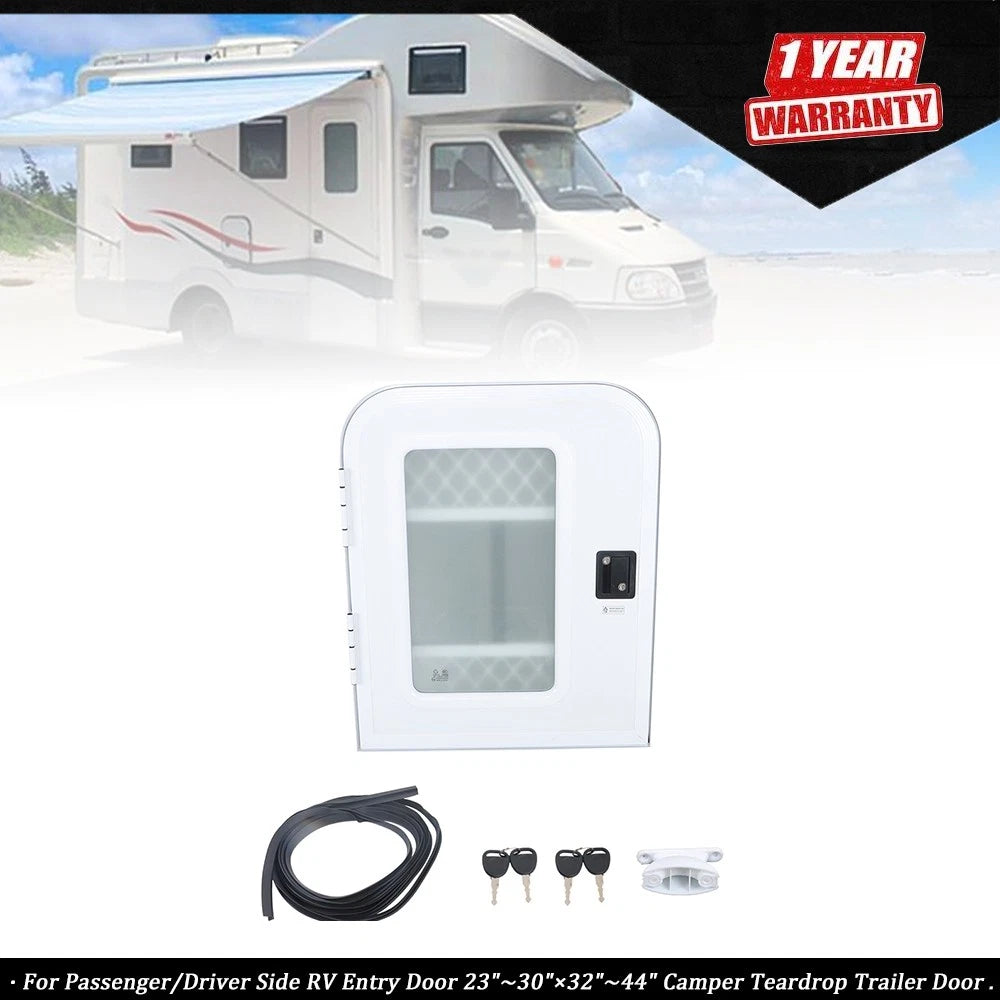 RV Entry Door for Teardrop Trailer (23"–30" x 32"–44")