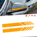 2Pcs Orange Car Rear View Mirror Eyelid Vinyl Decal Stickers (—)