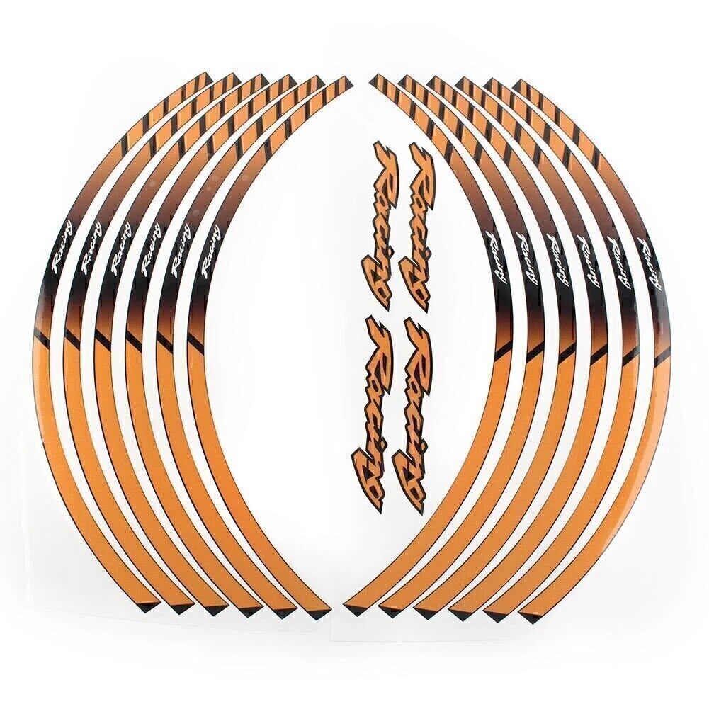Set of 20 Motorcycle Wheel Rim Tape Decal Stripes 17" 18" Universal