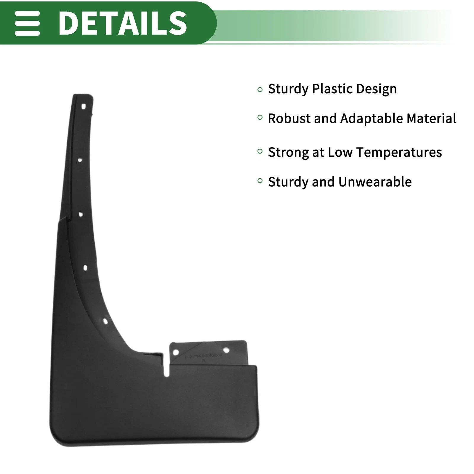 Mud Flaps Splash Guards for Ford Ranger T6/T7 (2011–2018) W/ Mounts