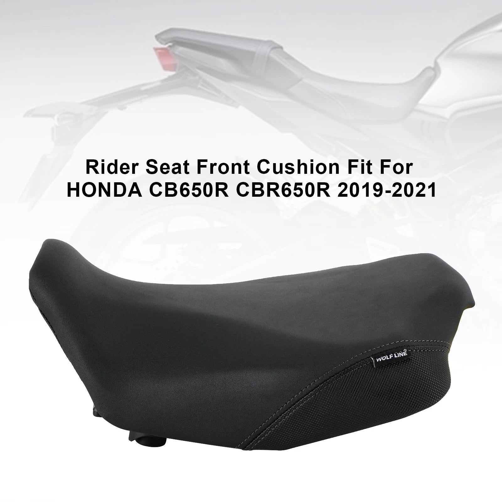 Front Rear Seat Cushion for Honda CB CBR 650R (2019–2023) Black