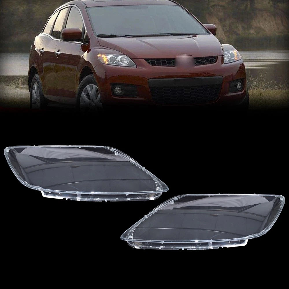 Headlight Clear Lens Cover Replacement for Mazda CX-7 (2007–2012) Left+Right
