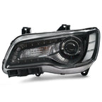 HID/Xenon Headlight for Chrysler 300 (2015–2023) Adaptive Black Driver Left