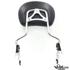Chrome Backrest Sissy Bar Pad Docking for Harley Touring Road King (2009–2013)