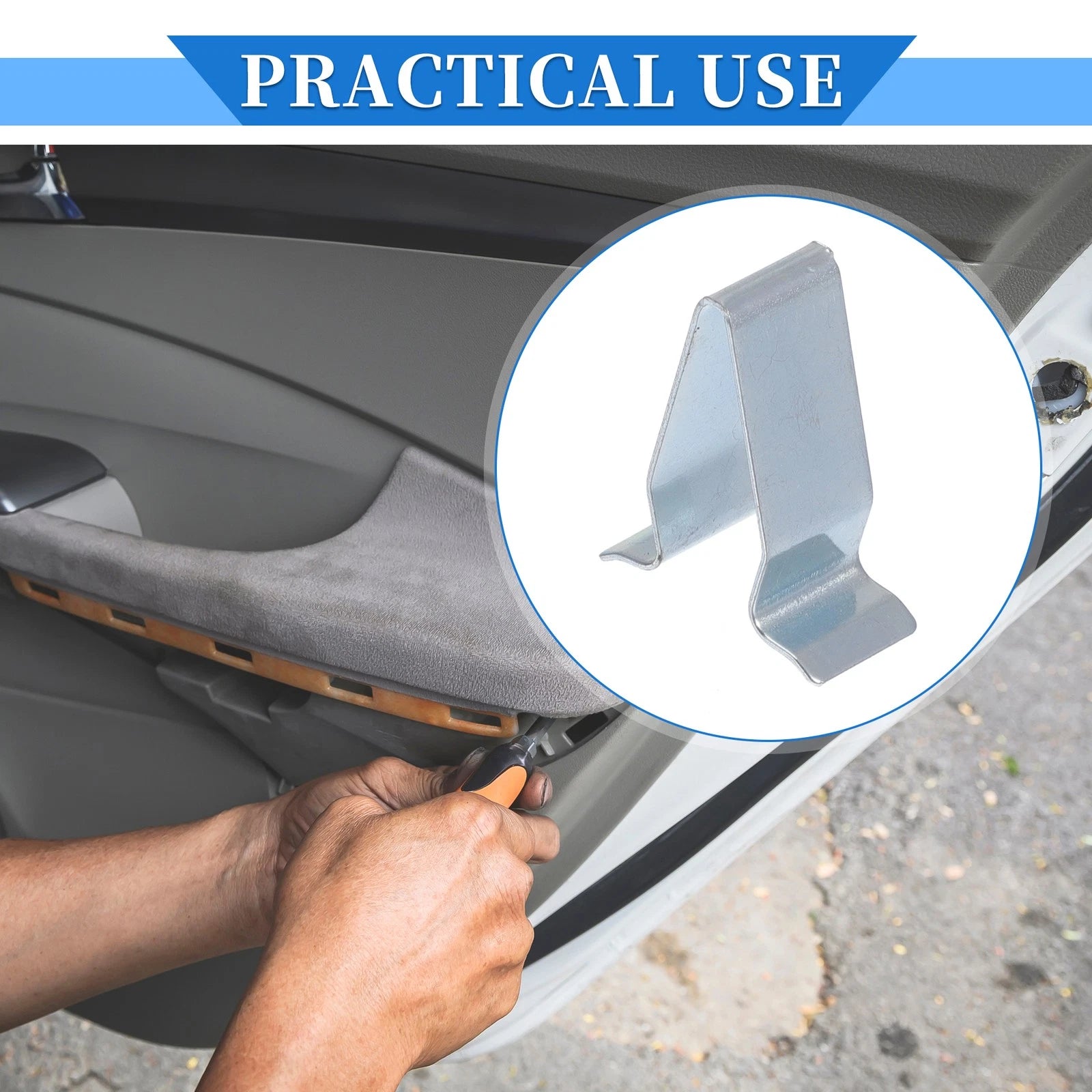 6X Liftgate Door Panel Trim Retainer Clip for Audi A3 (2006–2013) Silver Tone