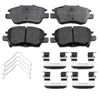 Set of 4 Akebono ProACT Front Ceramic Slotted Brake Pads for Chevy Bolt EV (2017–2022)