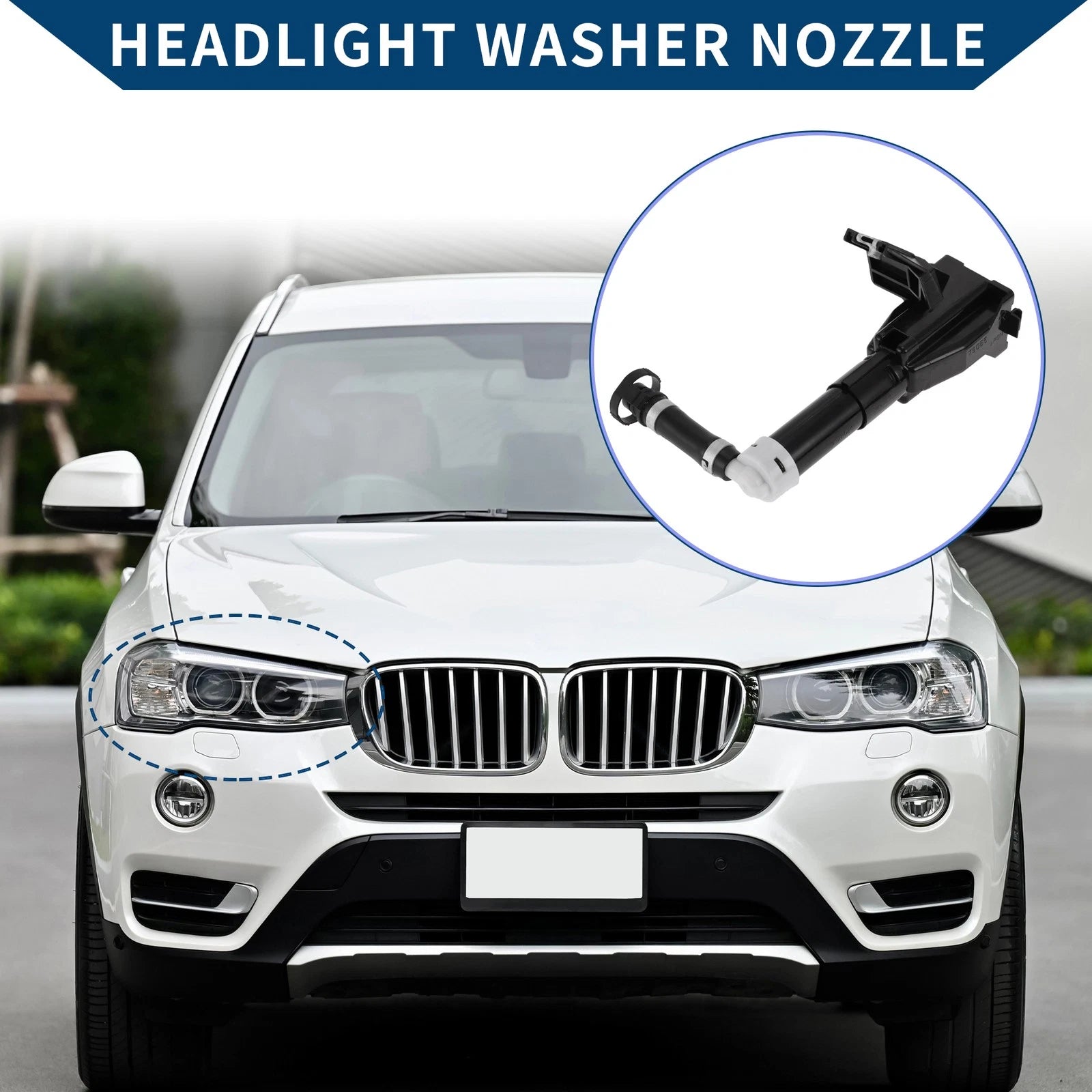 Front Passenger Side Headlight Washer Nozzle for Lexus LX570 (2008–2011) No. 8520760030