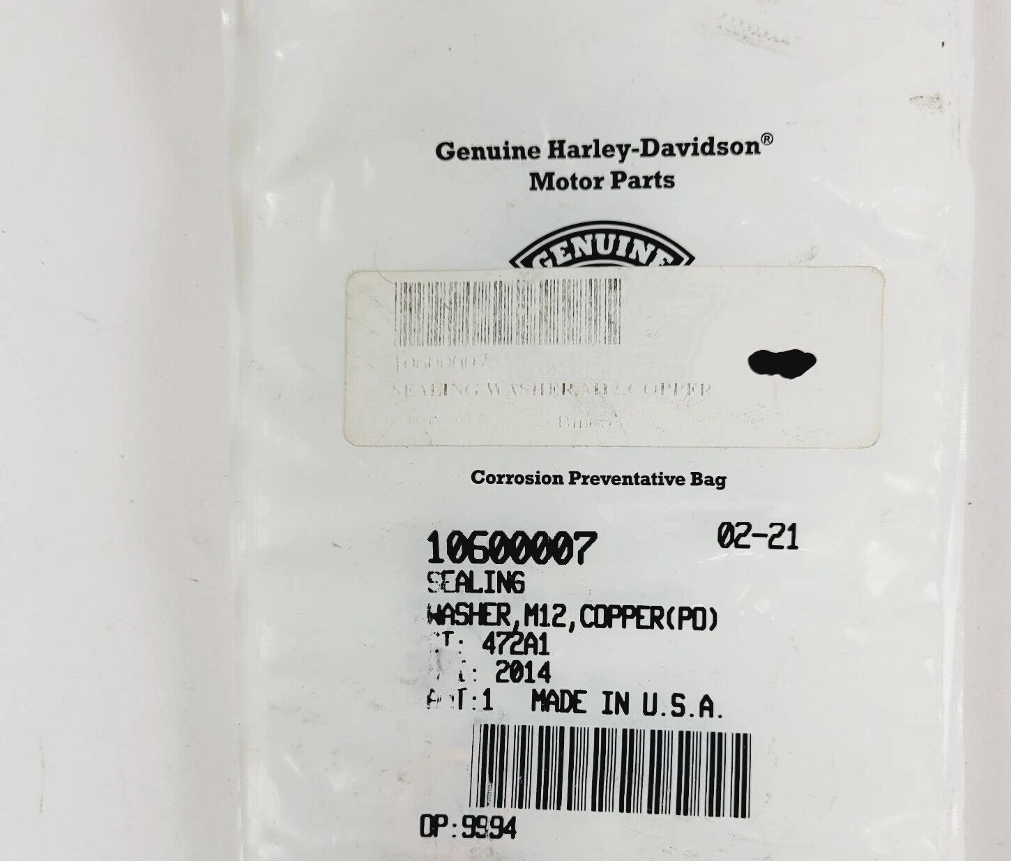 Sealing Washer M12 Copper for Harley-Davidson (10600007)