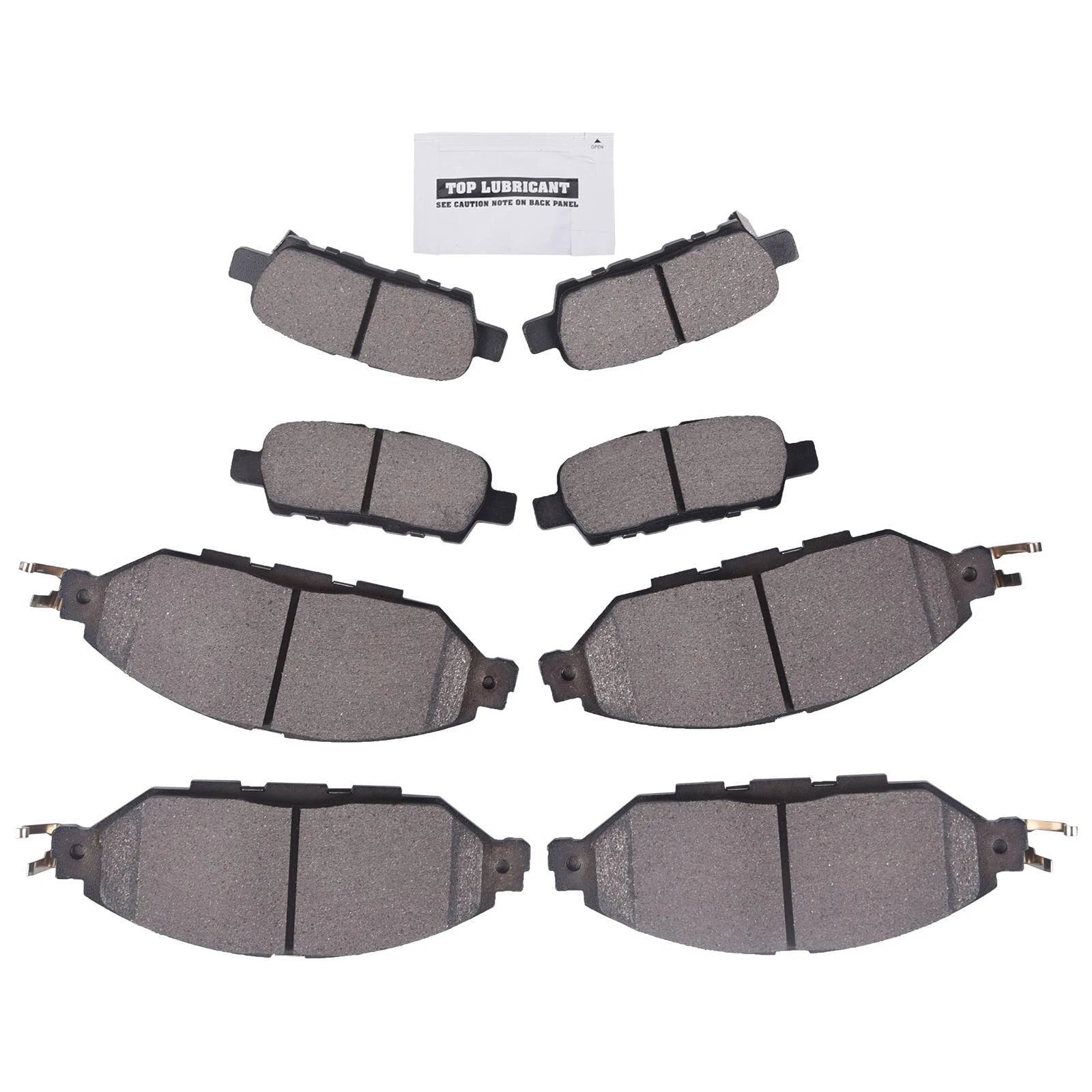 Set of 8 Ceramic Brake Pads for Nissan Pathfinder Murano QX60 (2013–2020)
