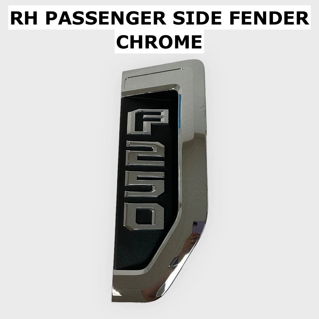 Chrome Right Side Fender Vent Emblem for Ford F-250 (2017–2022) HC3B-25000A72