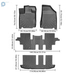 Set of 4 TPE Floor Mats for Nissan Pathfinder (2013–2020) Infiniti QX60 (2014–2020)