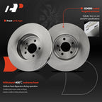Front Disc Brake Rotors & Ceramic Pads for BMW F10 528i (2014–2016)