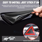 Black Carbon Style Side Camera Decor Cover Trim for Tesla Model Y (2024-2025)