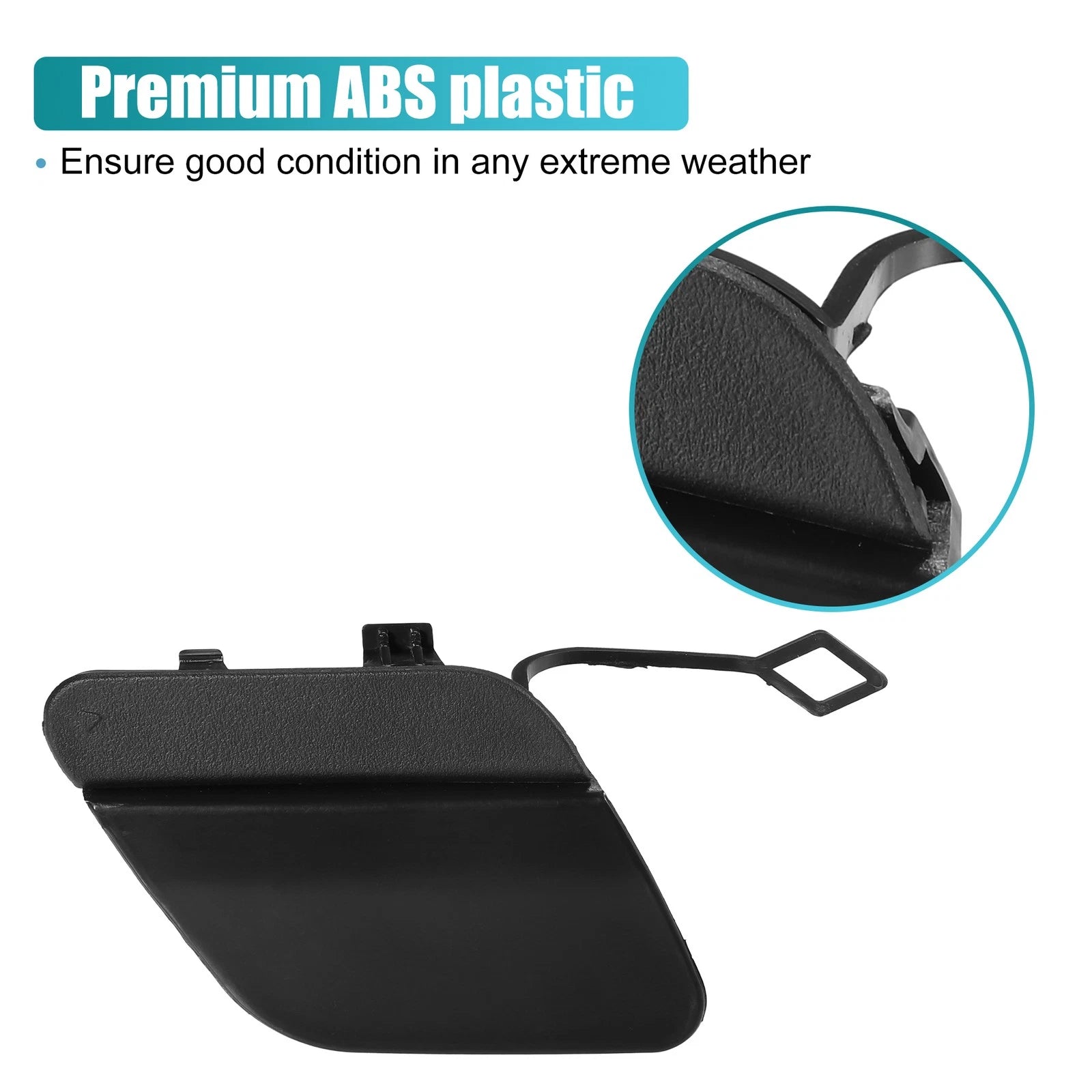 Rear Bumper Tow Hook Cap for Mercedes E-Class (2017–2023) No.A2138853701 Unpainted Black