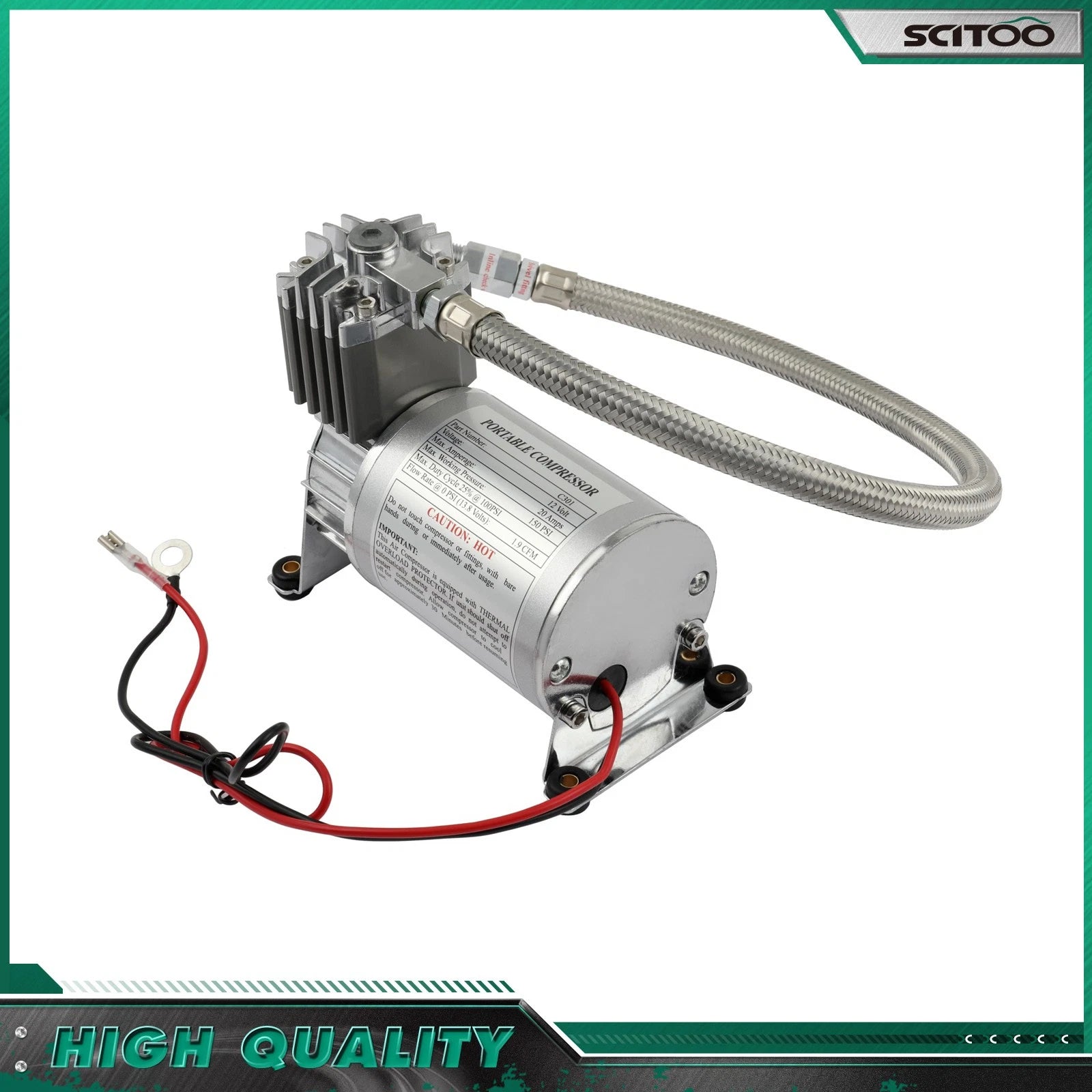 Air Horn Compressor Kit 150PSI 12V for Van Truck Car Boat (Universal)