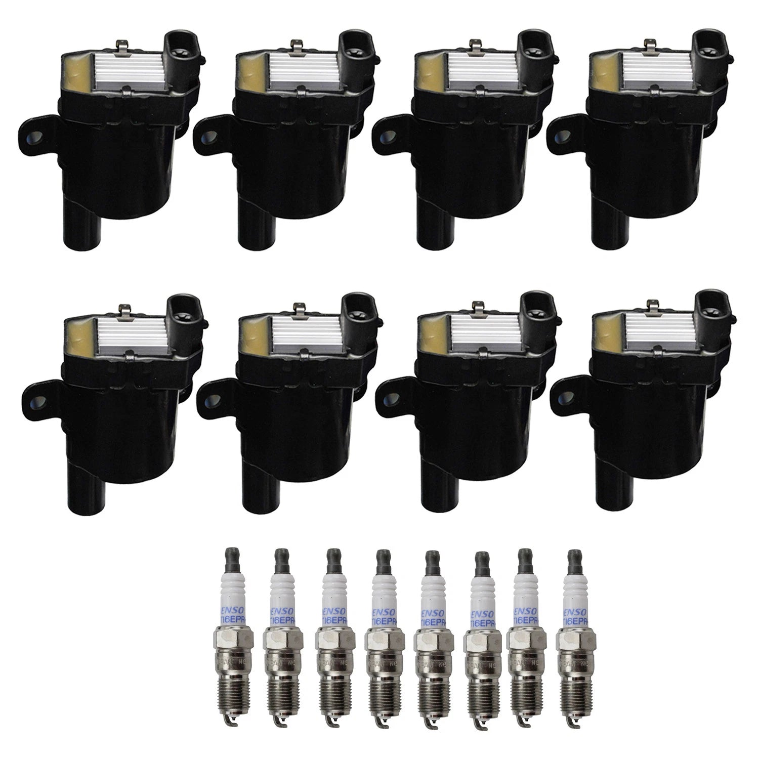 Denso 8 Ignition Coils & Double Platinum Spark Plugs for Silverado 1500 (2007–2013)