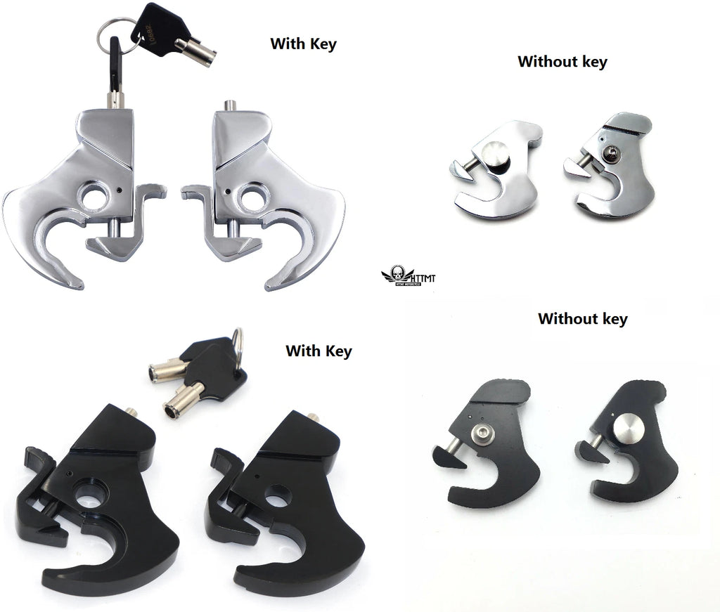 Sissy Bar Luggage Rack Detachable Locking Latch Kit for Harley Touring Softail