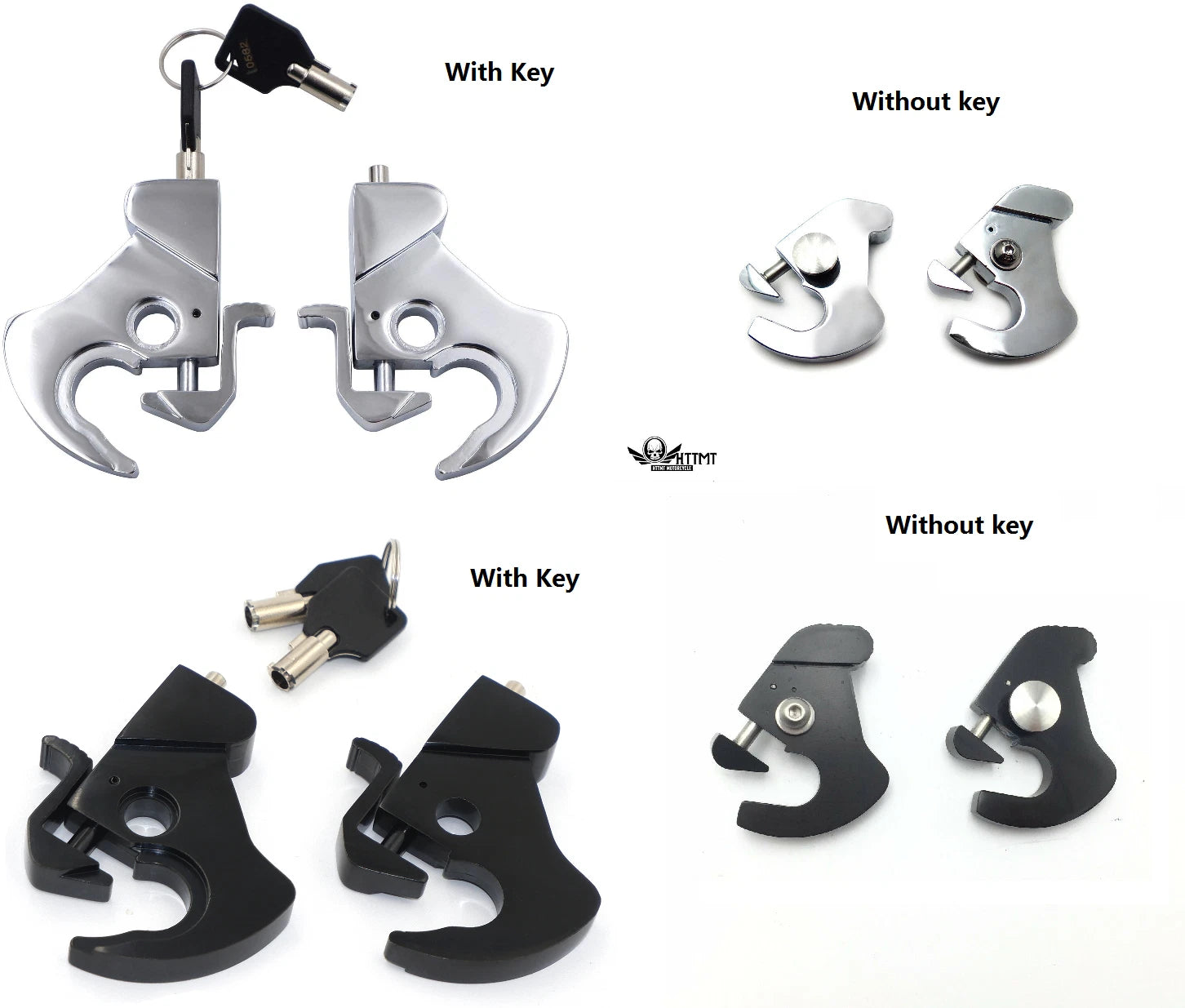 Sissy Bar Luggage Rack Detachable Locking Latch Kit for Harley Touring Softail