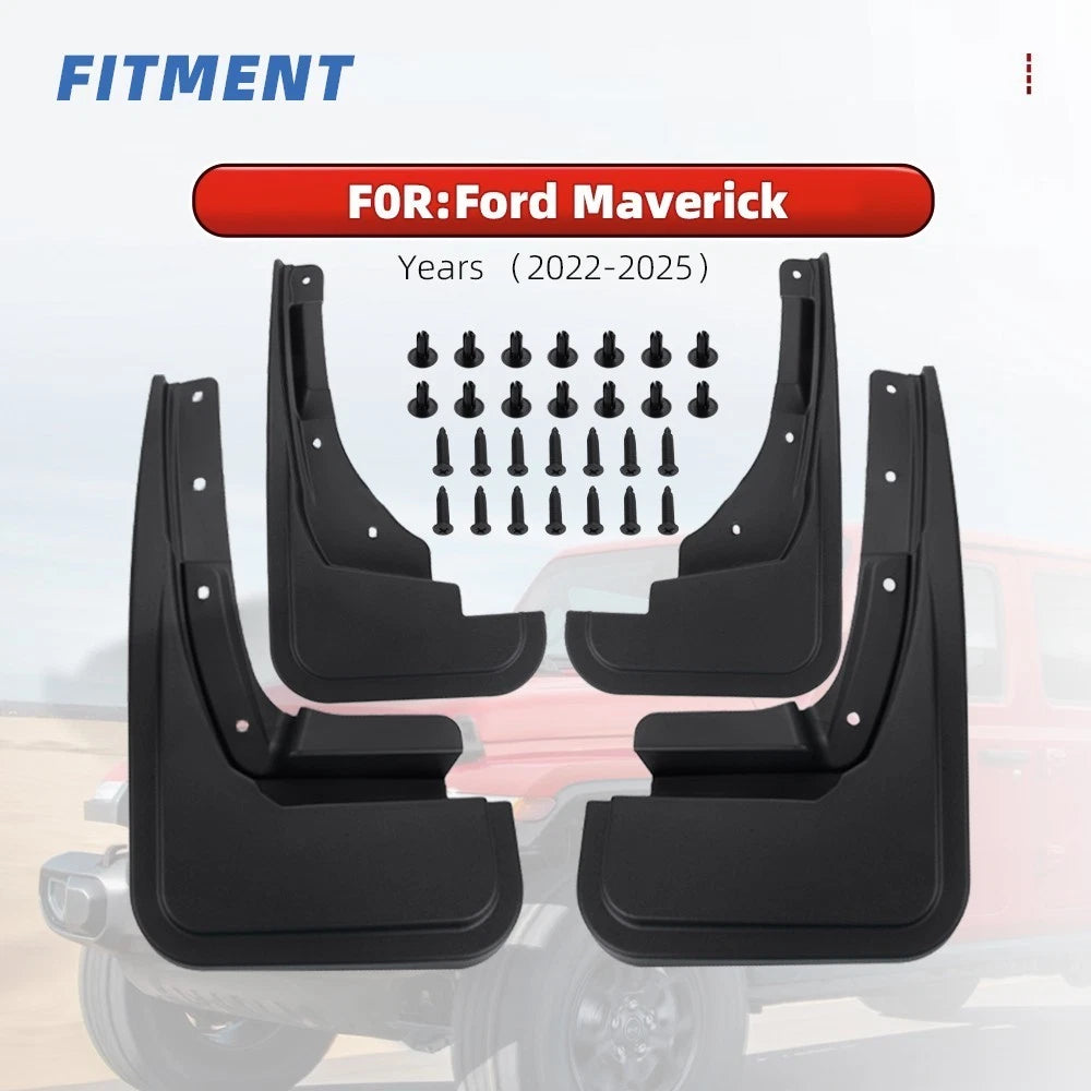 Mud Flaps for Ford Maverick (2022–2025) Splash Guards No Drilling Required