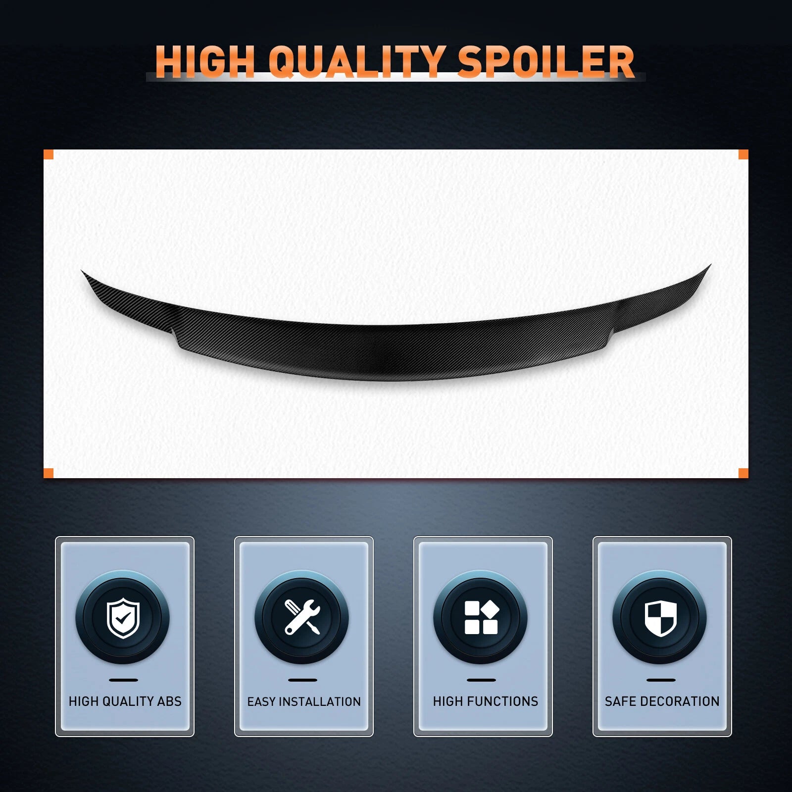Carbon Fiber Wing Spoiler for Infiniti G37 G25 Sedan (2007–2013)