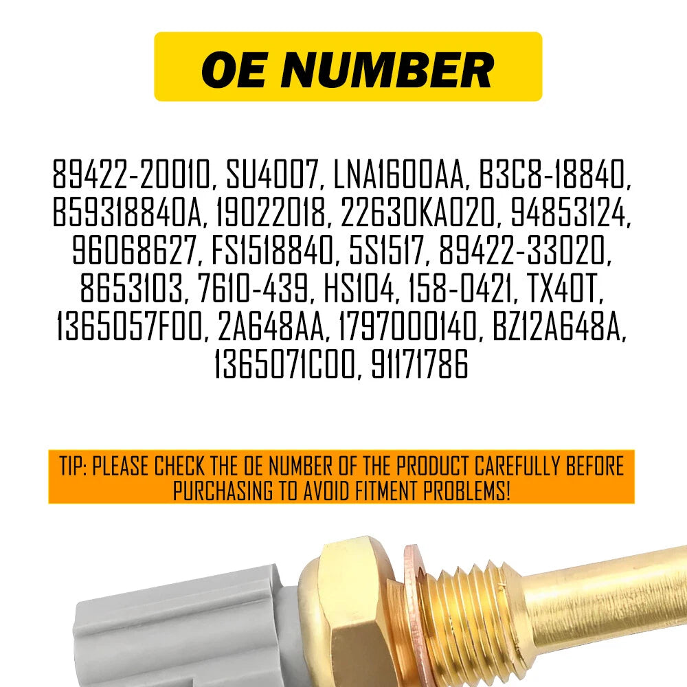 Coolant Temperature Sensor for Lexus GS300 GS400 RX300 RX330 (1993–2006)