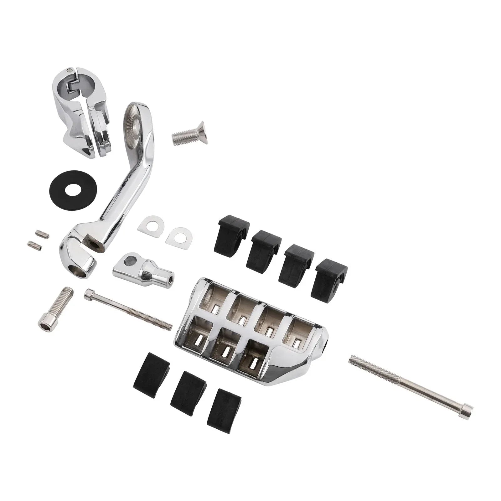 1-1/4" Chrome Footpeg Footrest Mount for Harley Touring Engine Guard