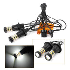 2X T20 7443 60 SMD Dual Color LED Turn Signal Lamp for