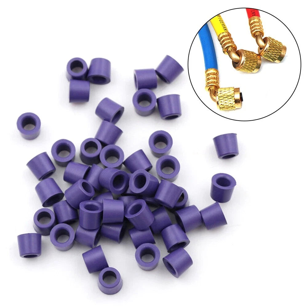 50PCS Air Conditioning Hose Adapter Gasket Valve Core Tool Kit for Cars